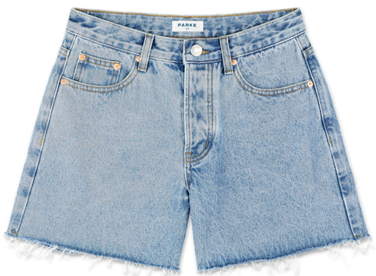 long baggy shorts flat lay -vintage wash